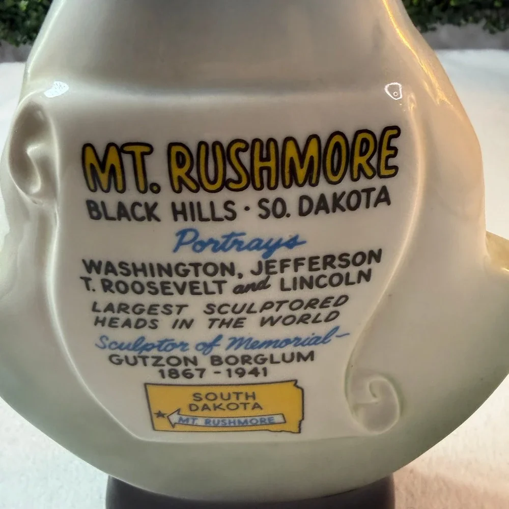 Vintage 1969 Jim Beam Decanter Mt Rushmore Regal South Dakota MCM Barware